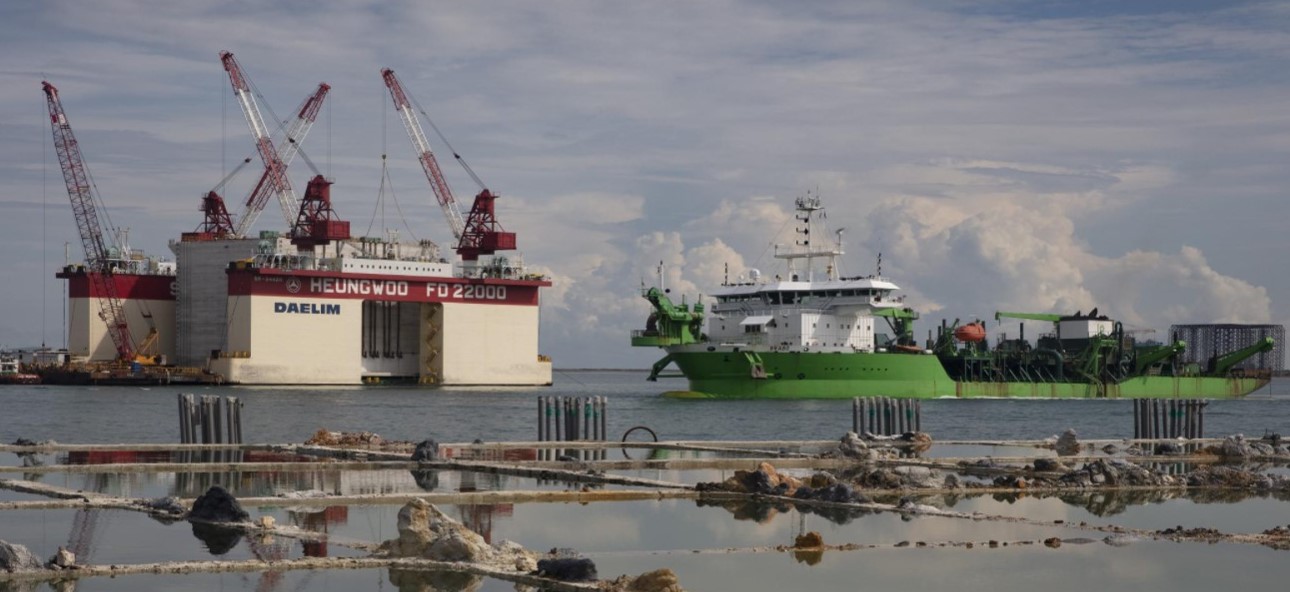 Construction of the Tuas Next-Generation Port project