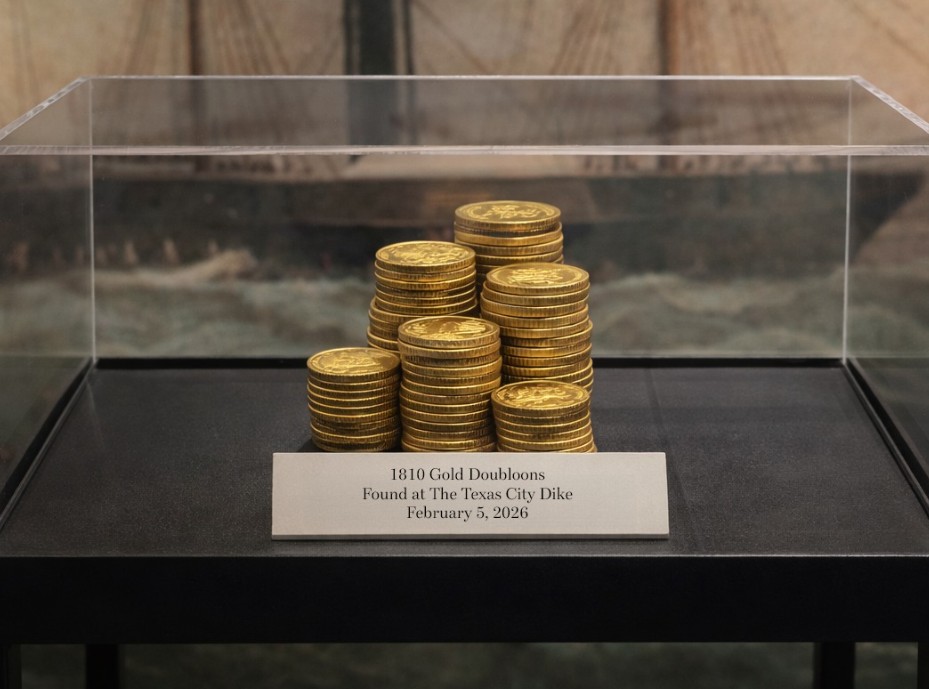 Routine dredging at Texas City Dike discovers gold coins, lost
